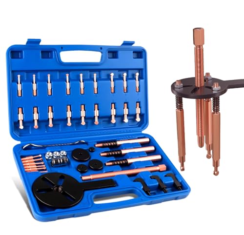 YUZINO Extractor de rodamientos ciegos, kit de extractor de rodamientos 38 en 1 de acero de alta dureza, prensa de rodamientos interiores y exteriores, kit de extracción de rodamientos de rueda