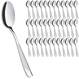 36-teiliges Teelöffel-Set, 15 cm (5,91 Zoll), Joeczo Edelstahl-kaffeelöffel-Set für Kaffee/Tee/Dessert, Spülmaschinengeeignet, Griffe mit Sternen-Diamant-Muster