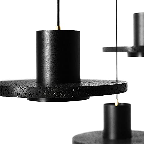 Lustre à LED en béton pour éclairage de table de restaurant