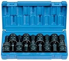 Grey Pneumatic Grey Pneumatic 1499UMH 1/2" Drive 9 Piece Metric Universal Hex Driver Set