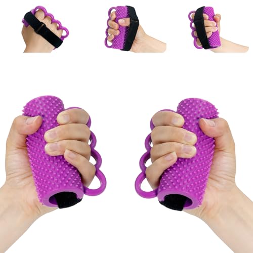 2 PACK Hand Therapy Grip Ball for Hand Contracture & Stroke Arthritis Recovery - Exercise Strengthener for Weak Hands Carpal Tunnel Rehabilitation Post-Surgery Soft Squeeze Stress Relief Ball for Seniors