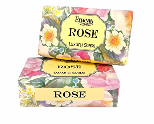 Image of Eternia Rose Luxury Soap Bar (250g) with Shower Radio | Face & Body Cleanser Combo for Soft, Glowing, Smooth & Fragrant Skin | Spa Bath Experience