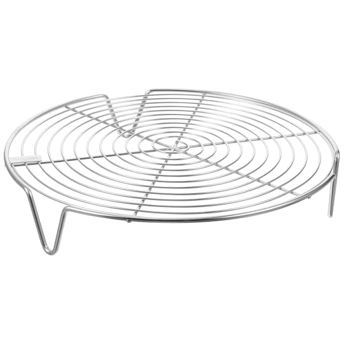 Toyvian Rejilla de Acero Inoxidable Vaporera con Patas Soporte Redondo de Resistente y Fácil de Limpiar para Cocinar al Vapor Bollos Huevos y Mariscos Olla Doméstica o Eléctrica