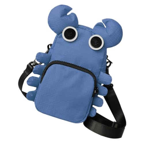 Sac à bandoulière crabe en lin et coton bleu Holibanna pour femme
