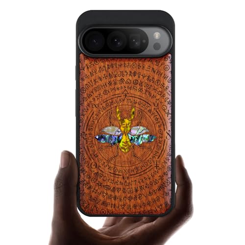 Protection Google Pixel 9 Pro coque bois originale Carveit étui rigide et cover luxe