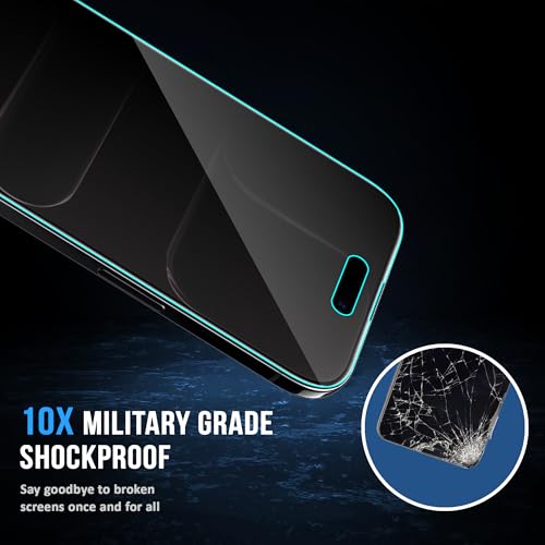 Image of FIRST MART Privacy Tempered Glass for iPhone Air With Cable Guard & Installation Kit | Anti-Spy 9H Screen Protector, Edge-to-Edge, Case-Friendly | Black