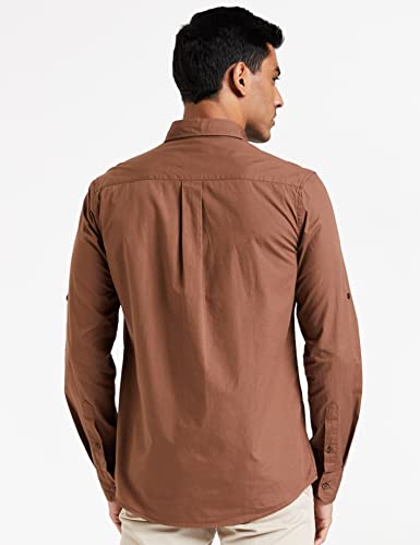 Image of Amazon Brand - Symbol Men's Cotton Shirt | Casual | Plain | Full Sleeve | Summer - Regular Fit (Available in Plus Sizes)