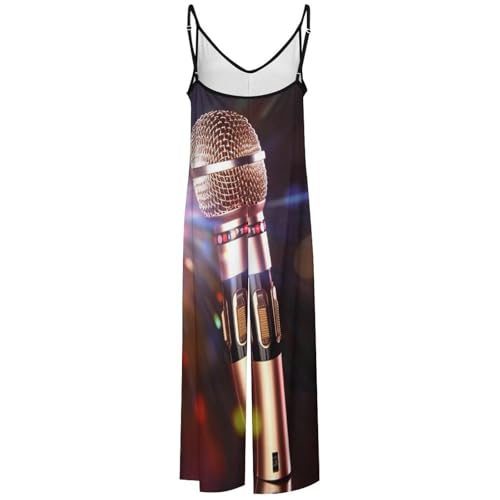 Combinaison femme avec microphone de karaoké ample et ajustable