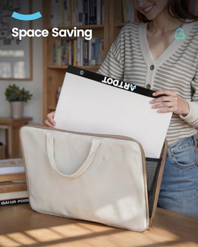 ARTDOT Leuchttisch A3 als 5D Diamond Painting Zubehör, Einstellbare Helligkeit Diamant Painting Lichtplatten mit Ständer für Diamond Painting Erwachsene