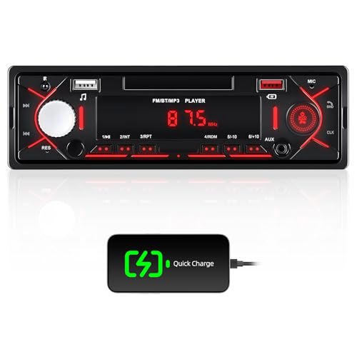 Radio de coche Bluetooth multimedia single DIN miniatura 1