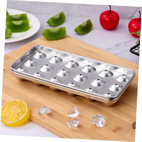 Molde para cubitos de hielo redondo con tapa 18 divisiones miniatura 6