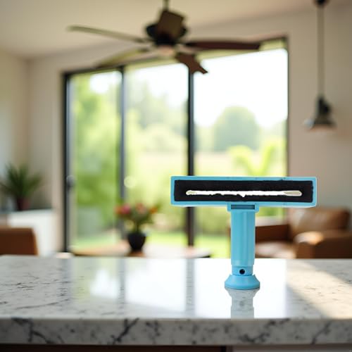 Image of Pssopp Ceiling Fan Blade Cleaner, Duster Ceiling Fan Attachment Washable Brush Fan Tool Ceiling Fan Blade Cleaner Ceiling Fan Cleaner Duster for Home (Blue)