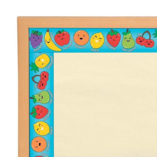 Fun Express Fruit of The Spirit Border - 12 Pieces - Educational and Learning Activities for Kids