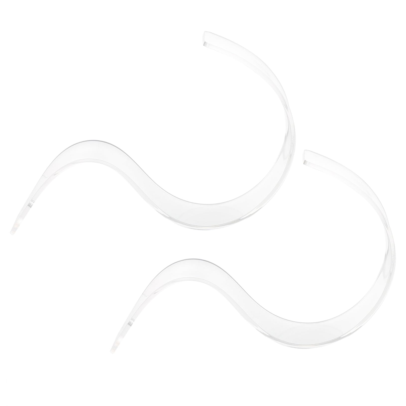 DECHOUS 2Pcs Clear Acrylic Belt Display Stand Rack Holder for Store Showroom Wide Thick for Organizing Belts and Accessories