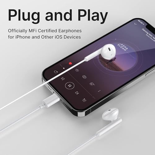 Image of Guguearth Lighteennning Wired Earphone with HD Mic Compatible with iOS Smartphones & iPads USB-C Wired Earbuds with Microphone for iPhone 15, 16 & 17 Series (Off White) Thunder Eagle