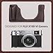 MUZIRI KINOKOO Fuji X100VI Half Case, Premium Genuine Leather Protective Cover Compatible for Fujifilm X100VI/X100 VI Digital Camera - with Battery Compartment and Hand Grip Design - Coffee