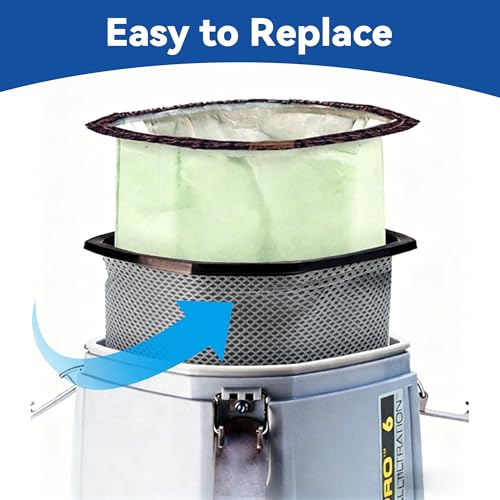 Image of Smilefil 10 Quart Triangular 834000 Micro Cloth Filter Compatible with ProTeam Super Coach Pro 10, GoFit 10 - Fits 10 Quart Backpack Vacuums, High-Efficiency Filtration, 10 inch x 14 inch Triangular Bags