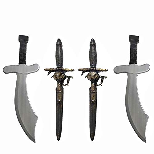 4 Pcs Small Pirate Sword Pirate Cutlass for Pirate Costume Accessories Pirate Party Props