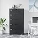 Fesbos Lateral File Cabinet with Lock - 5 Drawers Metal Steel Filling Cabinets for Home Office - Lockable Storage Cabinet for Hanging Files Letter/Legal/F4/A4 Size-Assembly Required