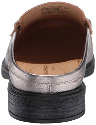 Hush Puppies Bailey Penny Mule, Gunmetal Metallic Leather, 5.5 M Us #TOP2