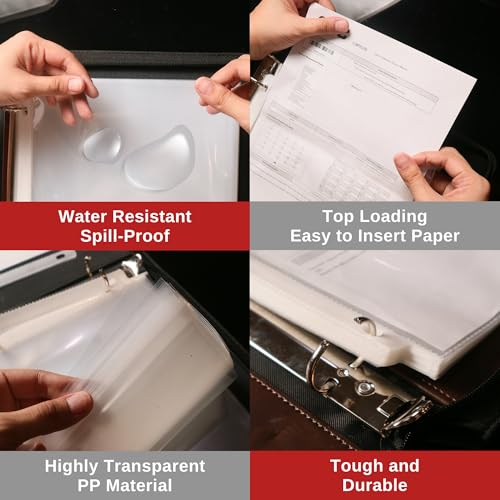 Clear Sheet Protectors, 8.5x11 Inch for 3 Ring Binder, Plastic Sheet Sleeves, Top Loading Paper Protector with Reinforced Holes, Archival Safe for Documents and Photos image 1