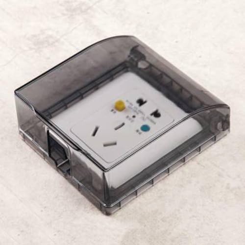 Image of Weatherproof Outlet Cover Outdoor Plug and Receptacle Protector for Bathroom Clear (1 pc)