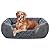 JOEJOY Extra Large Dog Sofa Bed, Waterproof Rose Velvet XL Dog Bed With Nonskid Bottom, Low Front Edge Dog Bed For Large Labrador, German Shepherd, Golden Retriever, 89x64x23cm