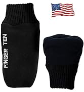 FINGER TEN Winter Golf Gloves Men Mitts Mitten Warm Fleece in Pair, Pull Up Fit Soft Comfortable Set