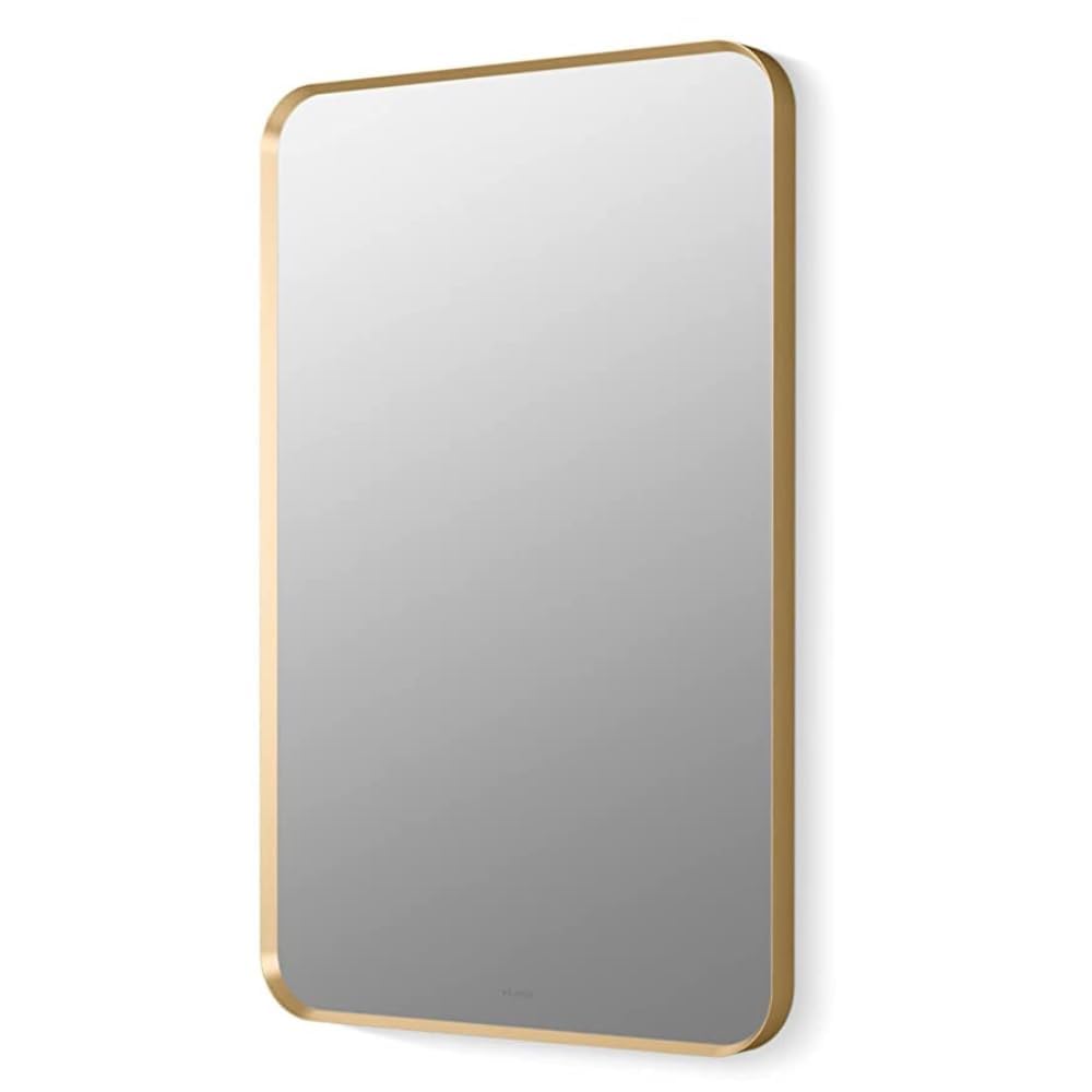 CIPLA PLAST IKON Rectangle Decorative Mirror for Wall (24"x 18") inch | Wall Mounted Hanging Mirror for Home Decor | Mirror for Living Room, Bathroom, Bedroom | Gold Finish with Beveled Metal Frame-image-41