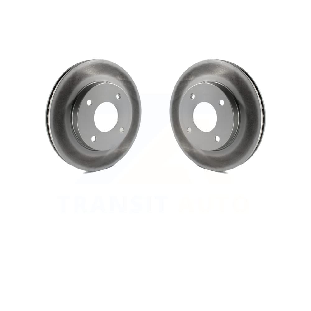 Front Coated Disc Brake Rotors Pair For 2009-2011 Nissan Versa 1.6L KG-100312