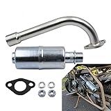 LOSTAR Exha-ust Pipe Hea-der with Muffler Fits Coleman MiniBike CT200U & CT200EX BT RB 196cc 212cc...