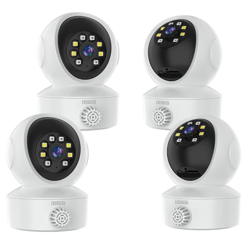 EVERSECU Smoke & Gas Detection Security Camera 4-Pack