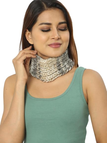 Hand Knitted Woolen Headwraps Cum Neck Warmer (Pack Of 2)-image-1