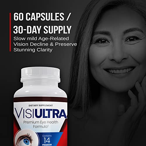 Visiultra Eye Supplements For Adults - Best Capsules For Eye Health - Includes Vitamin & Mineral For Healthy Clear Vision - Capsules For Eyesight Improvement (3 Pack) #TOP4
