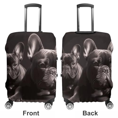 French Bulldog Luggage Cover Elastic Suitcase Protector Case Anti-Scratch Washable Baggage Covers Protector For Traveling, Aircraft Consignment L3