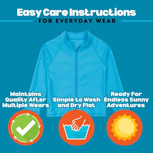 Image of SwimZip UPF 50+ Long Sleeve Rash Guard for Boys' and Girls' - Baby, Toddler, Kids