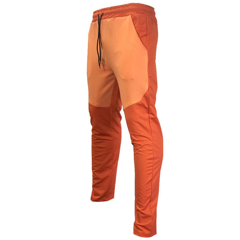 Tuta da uomo 2 pezzi Full Zip con cappuccio tuta atletica casual sport jogging set per gli uomini, Arancione, M