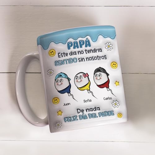 Taza personalizada de cerámica con efecto 3D para café 15 oz miniatura 6