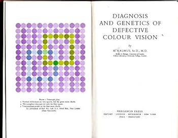Hardcover Diagnosis and Genetics of Defective Color Vision Book