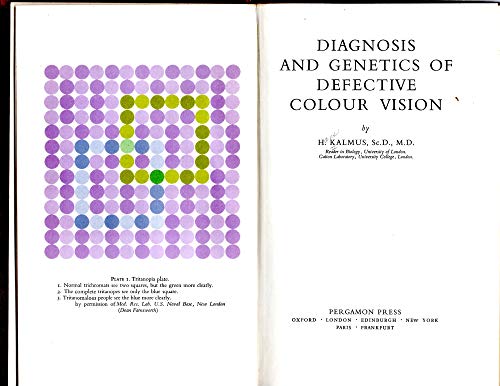 Diagnosis and Genetics of Defective Color Vision 008011119X Book Cover