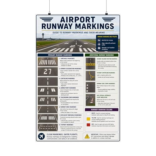 Airport Runway Markings Poster
