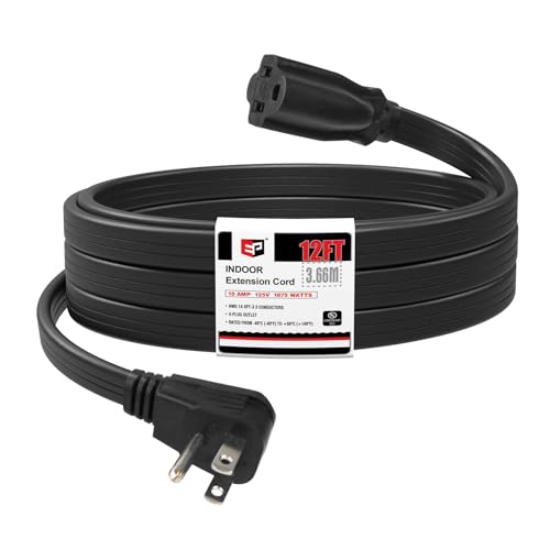 EP 12 Ft Black Heavy Duty Appliance Extension Cord