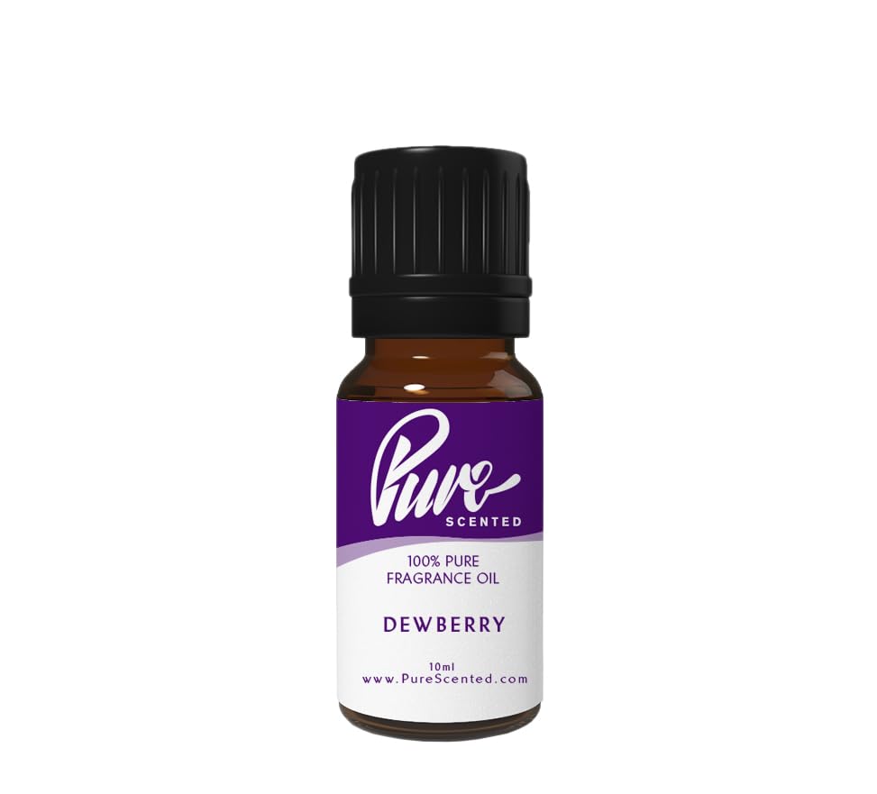 Pure Scented 10ml Fragrance Oils - 1 x 10ml Suitable for Candles, Soaps, Slime, Diffusers, Cosmetics, Wax Melts, Designer (1 x 10ml, Dewberry)