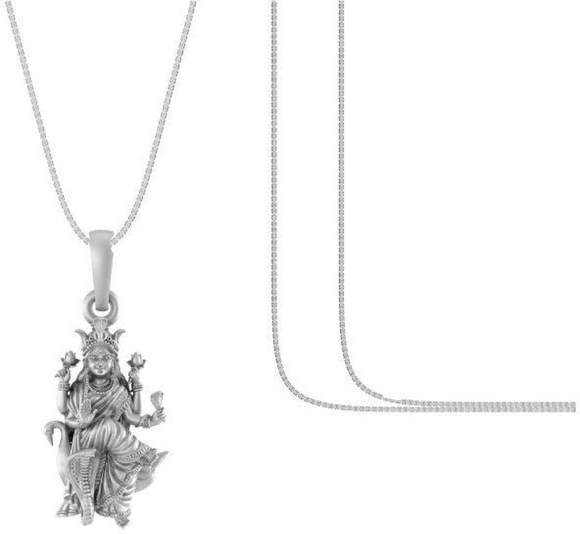 Pendentif en argent sterling Mansa Devi fin pour éviter les allergies cutanées