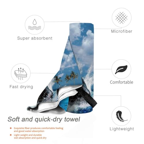 Serviette de bain compacte anti humidité grande serviette plage requin