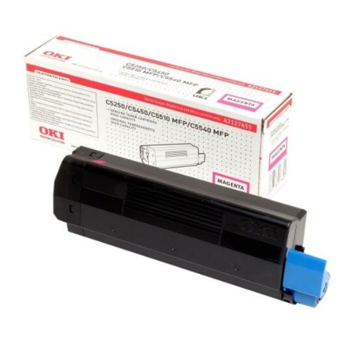Toner magenta OKI 42127455 pour imprimantes C5250 et C5450