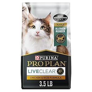Purina Pro Plan Dry Cat Food, Specialized LiveClear Chicken & Rice – 1.59 kg Bag (1 Pack)