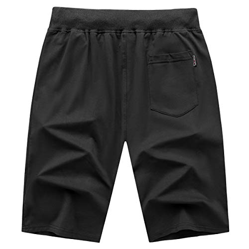 GEEK LIGHTING Men's Comfortable Workout Shorts with Zipper Pockets