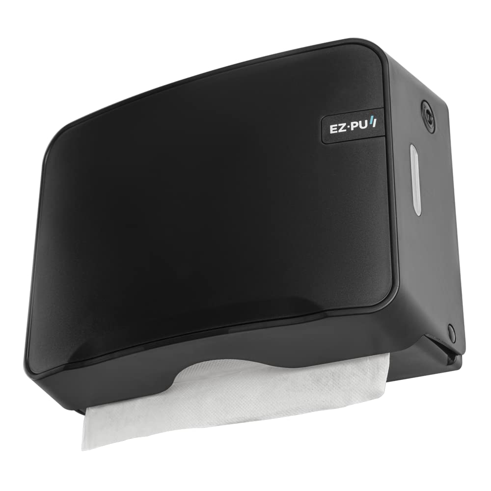 EZ-Pull Naścienny wielofunkcyjny dozownik ręczników do rąk do kuchni/łazienki/biura/kampera/Airbnb, czarny 3200B-EZ