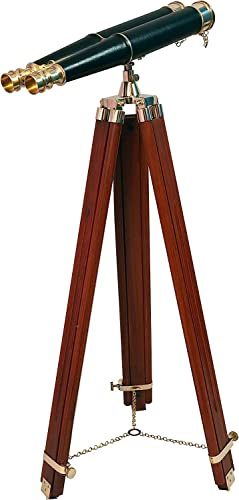 Binoculares con trípode de madera y base ajustable miniatura 1